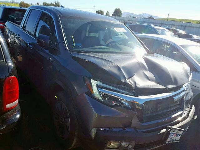 5FPYK3F74JB016196 - 2018 HONDA RIDGELINE GRAY photo 1