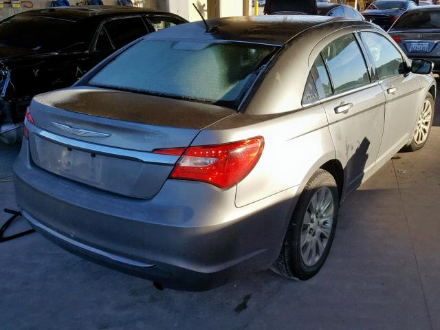 1C3CCBAB8DN686155 - 2013 CHRYSLER 200 LX ნაცრისფერი ფოტო 4