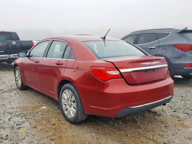 1C3CCBAB8EN142031 - 2014 CHRYSLER 200 LX RED photo 3