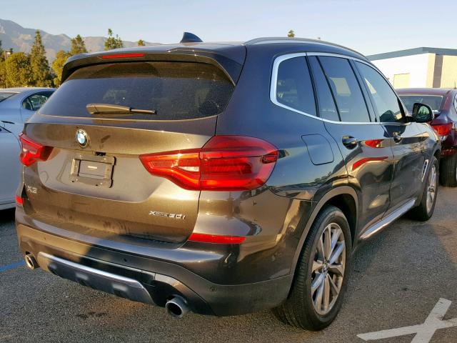 5UXTR9C55JLD67170 - 2018 BMW X3 XDRIVE3 CHARCOAL photo 4