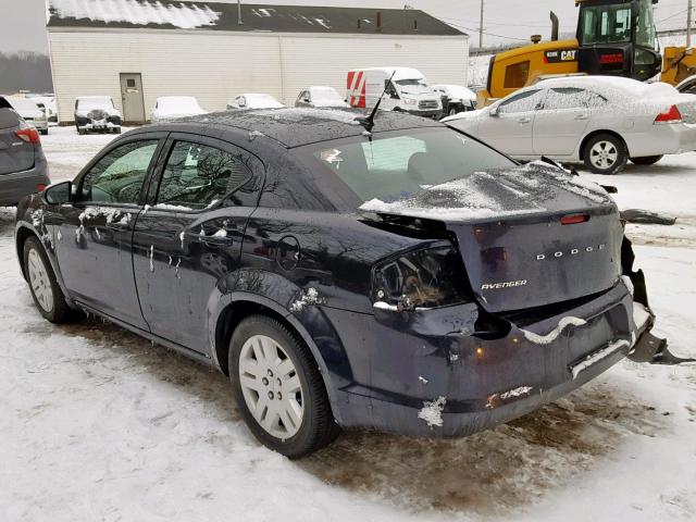 1B3BD4FB1BN542261 - 2011 DODGE AVENGER EX BLACK photo 3