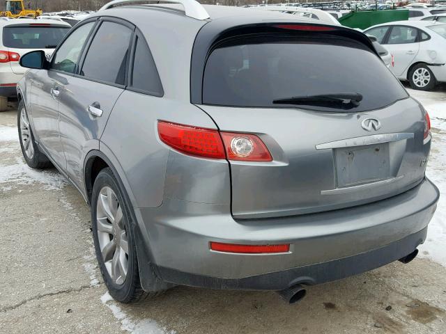 JNRAS08UX4X108676 - 2004 INFINITI FX35 GRAY photo 3