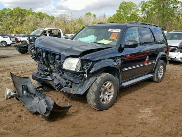 5TDBT48A76S265461 - 2006 TOYOTA SEQUOIA LI BLACK photo 2