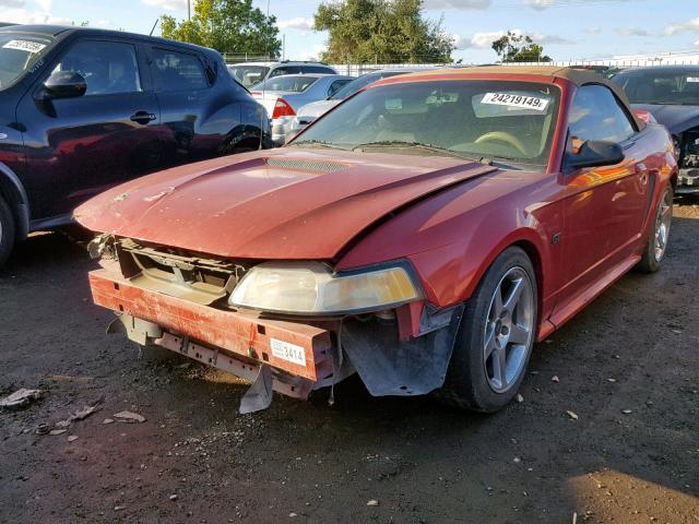 1FAFP45X7YF289086 - 2000 FORD MUSTANG GT RED photo 2