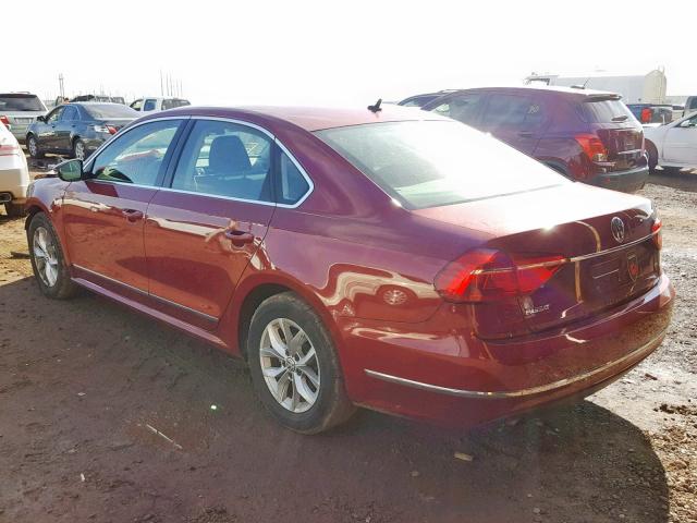 1VWAT7A34GC056087 - 2016 VOLKSWAGEN PASSAT S MAROON photo 3