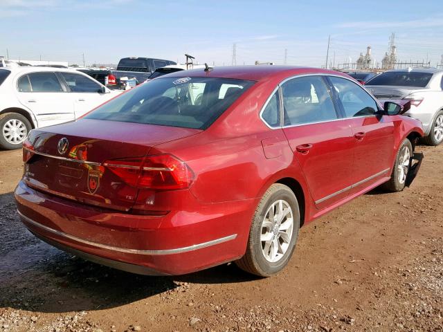 1VWAT7A34GC056087 - 2016 VOLKSWAGEN PASSAT S MAROON photo 4