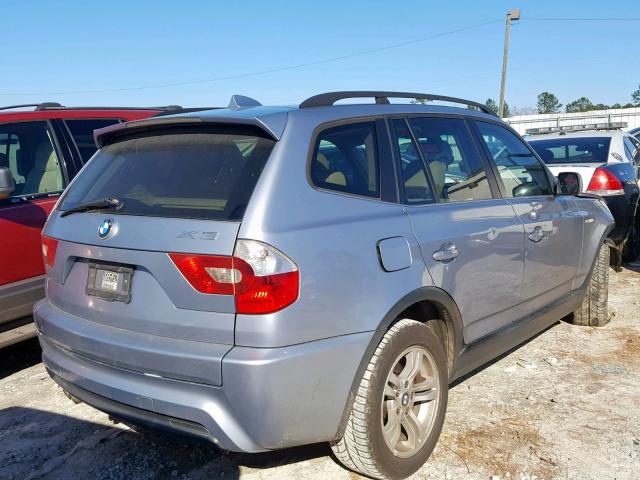 WBXPA93426WG85452 - 2006 BMW X3 3.0I BLUE photo 4