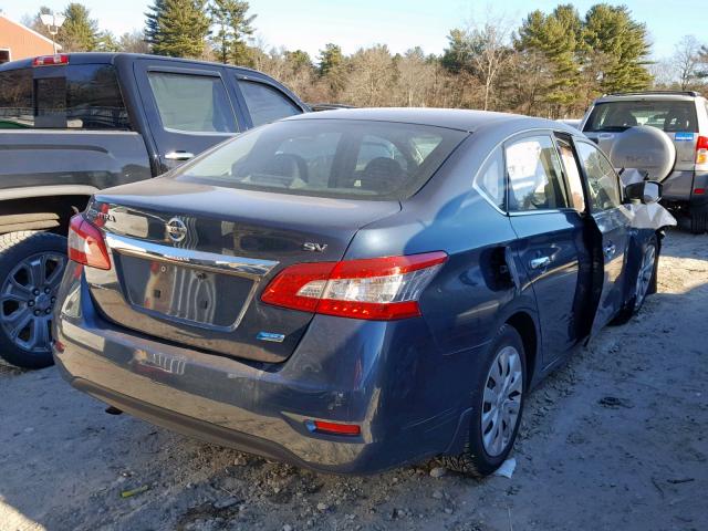 3N1AB7AP4EL673504 - 2014 NISSAN SENTRA S BLUE photo 4