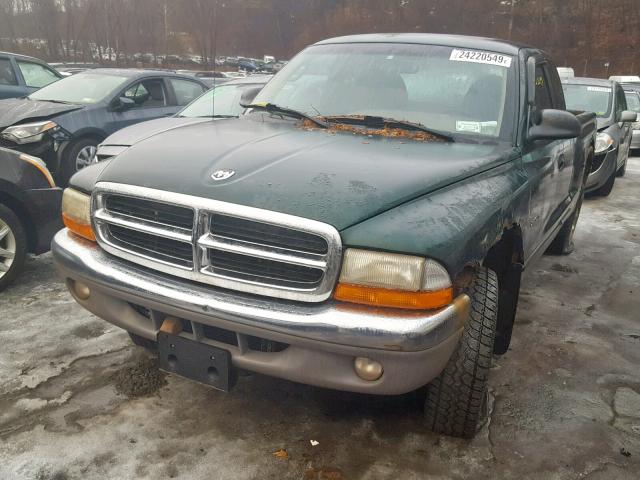 1B7GG22X2WS602850 - 1998 DODGE DAKOTA GREEN photo 2