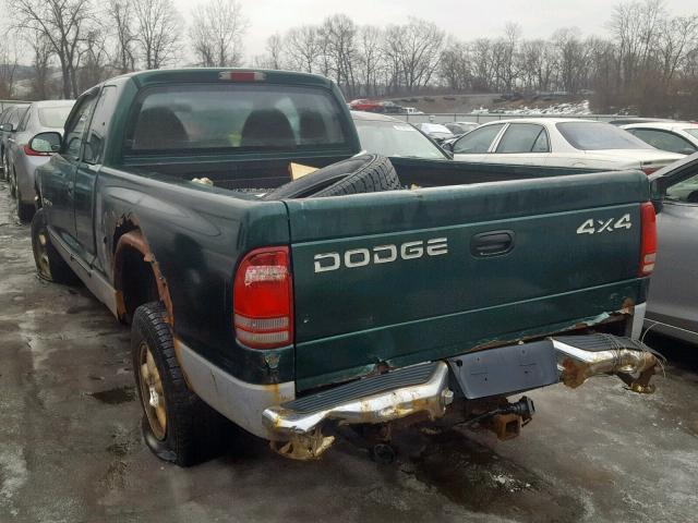 1B7GG22X2WS602850 - 1998 DODGE DAKOTA GREEN photo 3