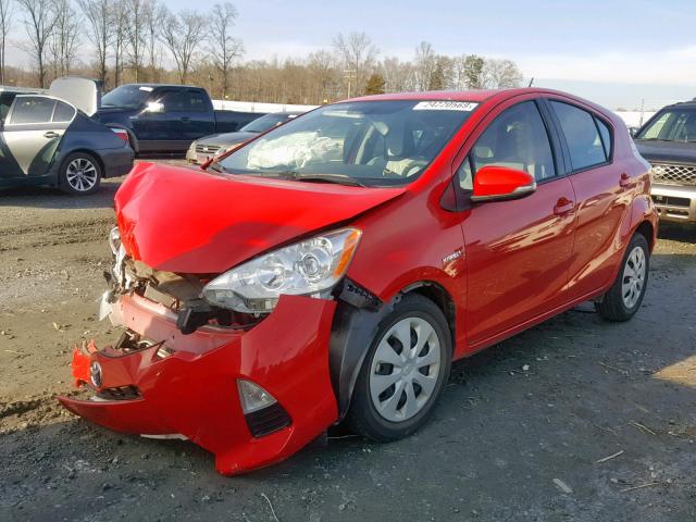 JTDKDTB33C1504501 - 2012 TOYOTA PRIUS C RED photo 2