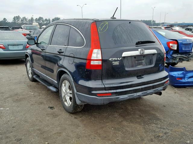 JHLRE3H74BC009784 - 2011 HONDA CR-V EXL BLACK photo 3