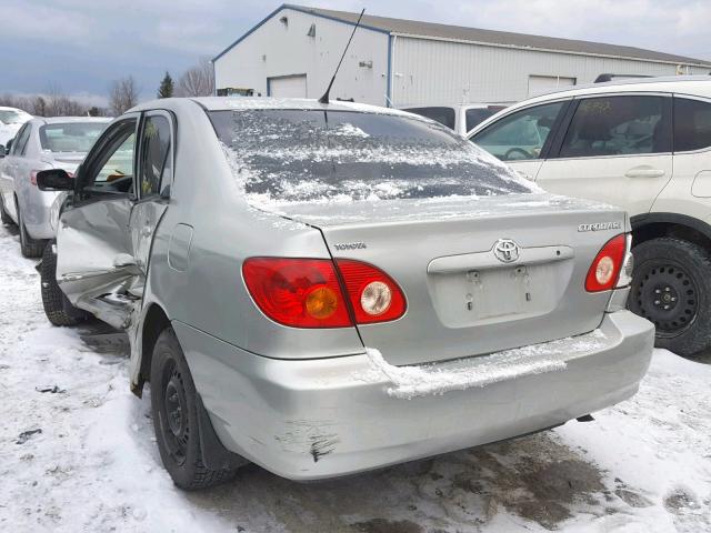 2T1BR32E13C731684 - 2003 TOYOTA COROLLA CE SILVER photo 3