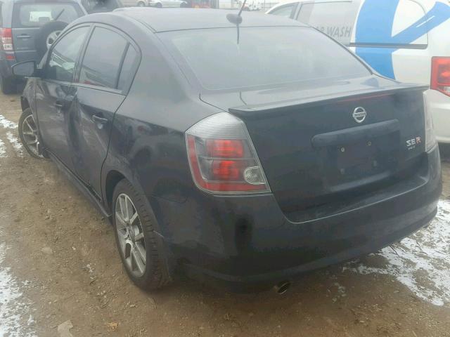 3N1CB61E28L725153 - 2008 NISSAN SENTRA SE- BLACK photo 3