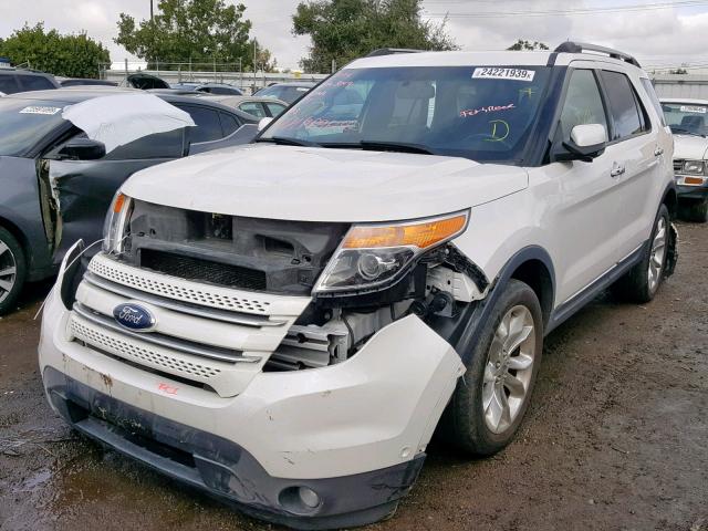 1FMHK8F86BGA25175 - 2011 FORD EXPLORER L WHITE photo 2