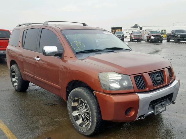 5N1AA08B34N710182 - 2004 NISSAN ARMADA SE ORANGE photo 1