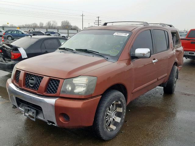 5N1AA08B34N710182 - 2004 NISSAN ARMADA SE ORANGE photo 2