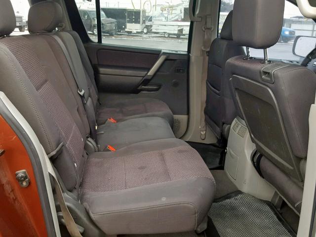 5N1AA08B34N710182 - 2004 NISSAN ARMADA SE ORANGE photo 6