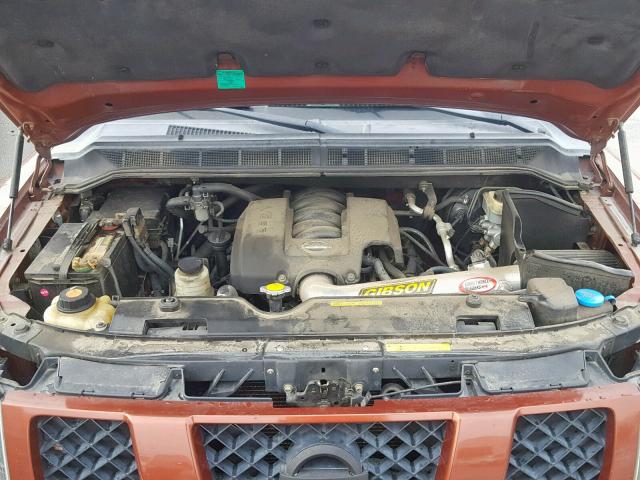 5N1AA08B34N710182 - 2004 NISSAN ARMADA SE ORANGE photo 7