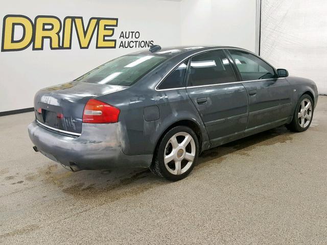 WAULD64B74N010613 - 2004 AUDI A6 2.7T QU GRAY photo 4