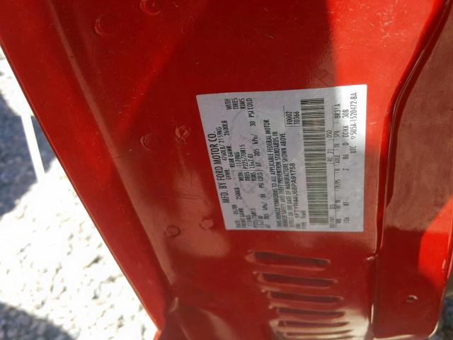 1FTYR44U68PA91758 - 2008 FORD RANGER SUP أحمر صورة 10