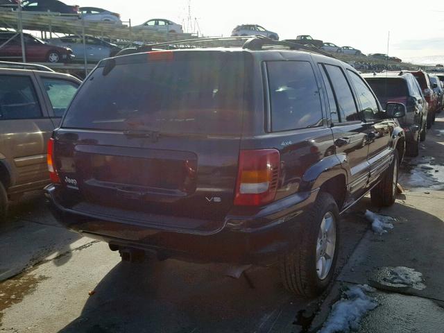 1J4GW58N01C615314 - 2001 JEEP GRAND CHER BLACK photo 4