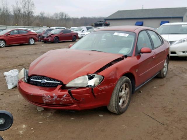 1FAFP55S2YA155710 - 2000 FORD TAURUS SES BURGUNDY photo 2