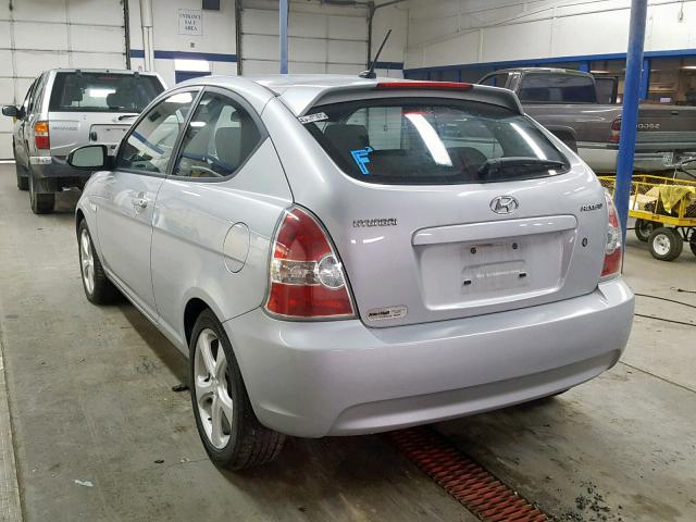 KMHCN36C68U098985 - 2008 HYUNDAI ACCENT SE SILVER photo 3