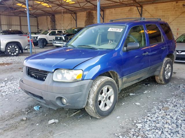 1FMYU93145DA06623 - 2005 FORD ESCAPE XLT BLUE photo 2