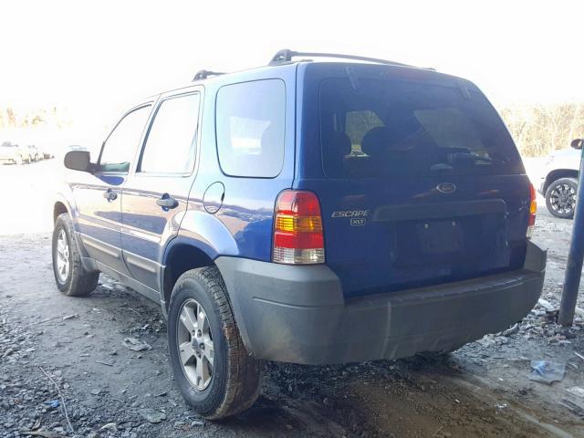 1FMYU93145DA06623 - 2005 FORD ESCAPE XLT BLUE photo 3