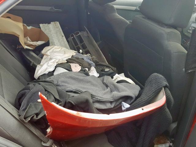 KL1TD56E19B325931 - 2009 CHEVROLET AVEO LS RED photo 6