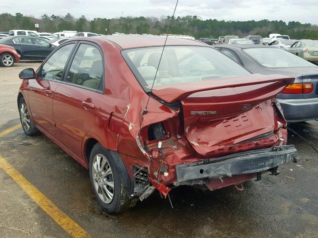 KNAFE121385536105 - 2008 KIA SPECTRA EX RED photo 3