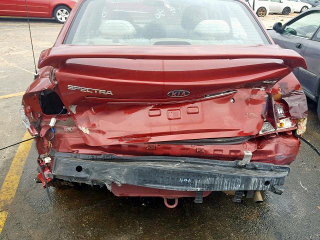 KNAFE121385536105 - 2008 KIA SPECTRA EX RED photo 9