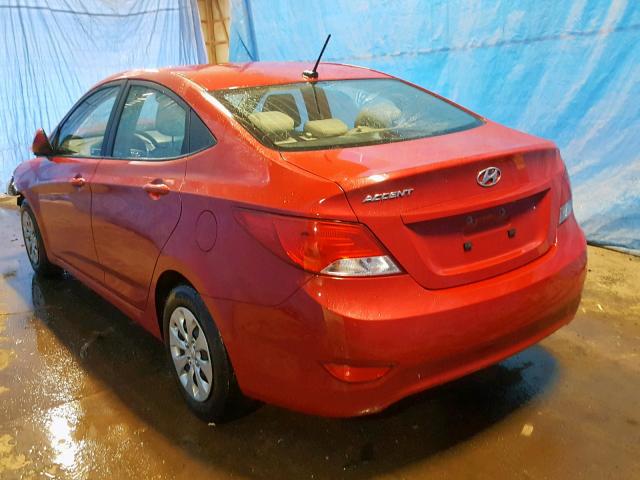 KMHCT4AE1HU342840 - 2017 HYUNDAI ACCENT SE RED photo 3