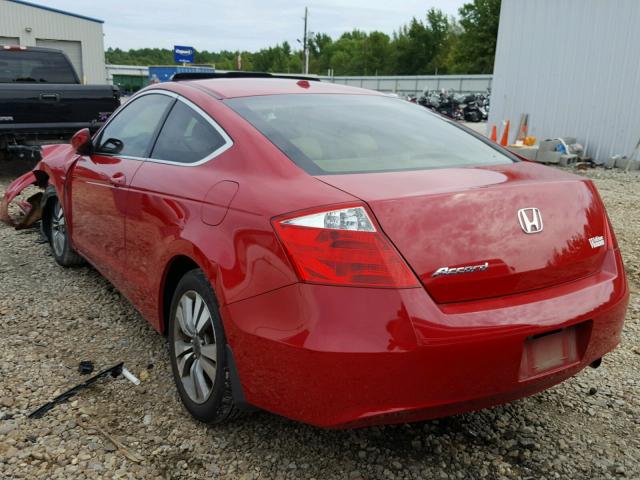 1HGCS12829A007668 - 2009 HONDA ACCORD EXL RED photo 3