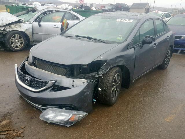 19XFB2F94DE084598 - 2013 HONDA CIVIC EXL GRAY photo 2