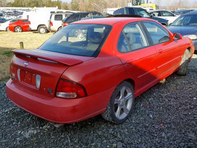 3N1AB51DX3L721644 - 2003 NISSAN SENTRA SE- RED photo 4