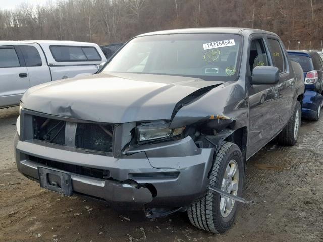 2HJYK164X7H519295 - 2007 HONDA RIDGELINE GRAY photo 2