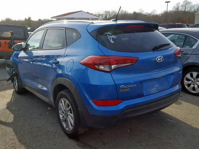 KM8J3CA44GU228743 - 2016 HYUNDAI TUCSON LIM BLUE photo 3