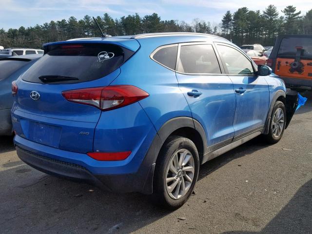 KM8J3CA44GU228743 - 2016 HYUNDAI TUCSON LIM BLUE photo 4