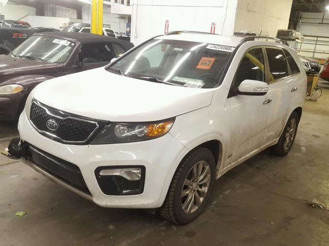 5XYKWDA24BG122629 - 2011 KIA SORENTO SX WHITE photo 2