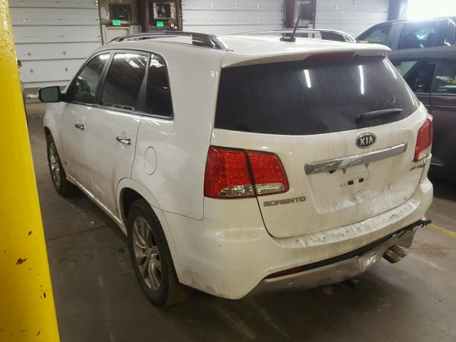 5XYKWDA24BG122629 - 2011 KIA SORENTO SX WHITE photo 3