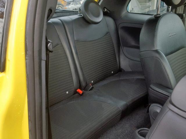 3C3CFFBR5ET229511 - 2014 FIAT 500 SPORT YELLOW photo 6