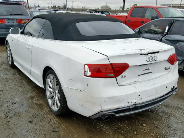 WAUMFAFHXFN013527 - 2015 AUDI A5 PREMIUM WHITE photo 3