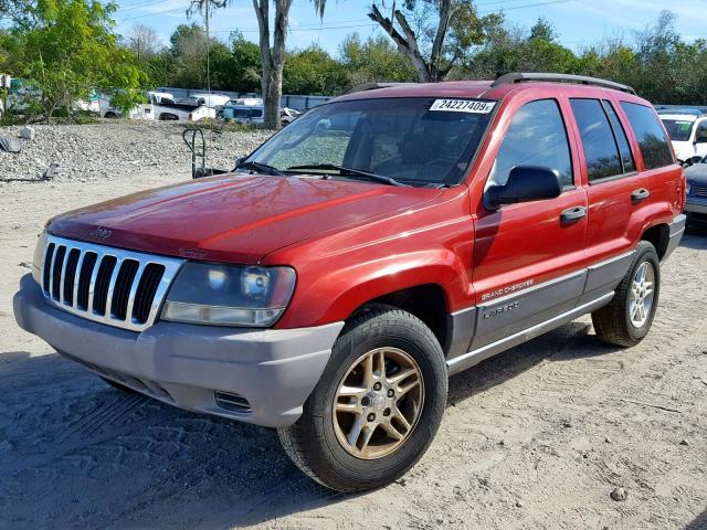 1J4GW48S23C602079 - 2003 JEEP GRAND CHER RED photo 2