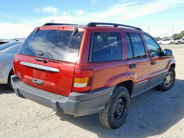 1J4GW48S23C602079 - 2003 JEEP GRAND CHER RED photo 4