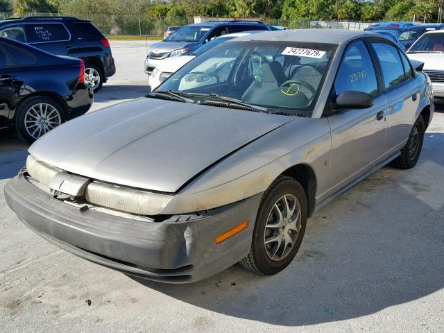 1G8ZH5285VZ391174 - 1997 SATURN SL1 GRAY photo 2