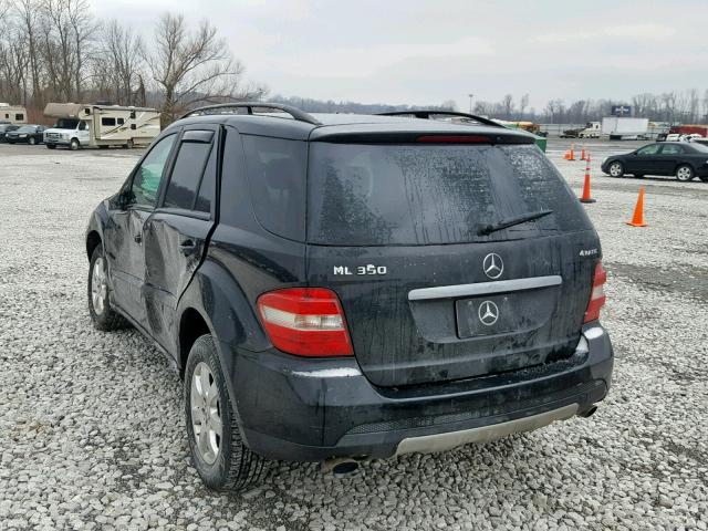 4JGBB86E07A229315 - 2007 MERCEDES-BENZ ML 350 BLACK photo 3