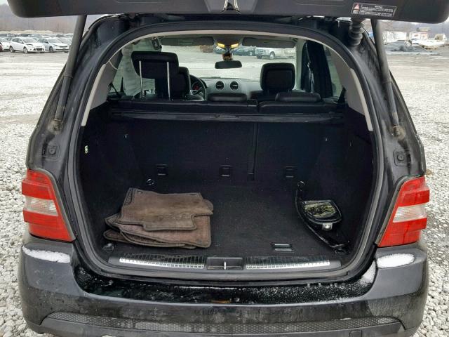 4JGBB86E07A229315 - 2007 MERCEDES-BENZ ML 350 BLACK photo 9