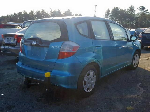 JHMGE8H34CC003241 - 2012 HONDA FIT BLUE photo 4